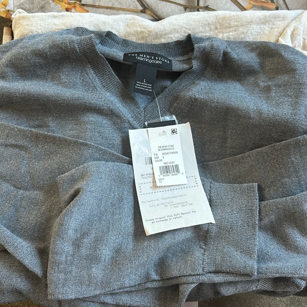 Bloomingdale’s The Men’s Store wool v neck.